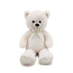 Pluszowy miś beżowy z kokardką